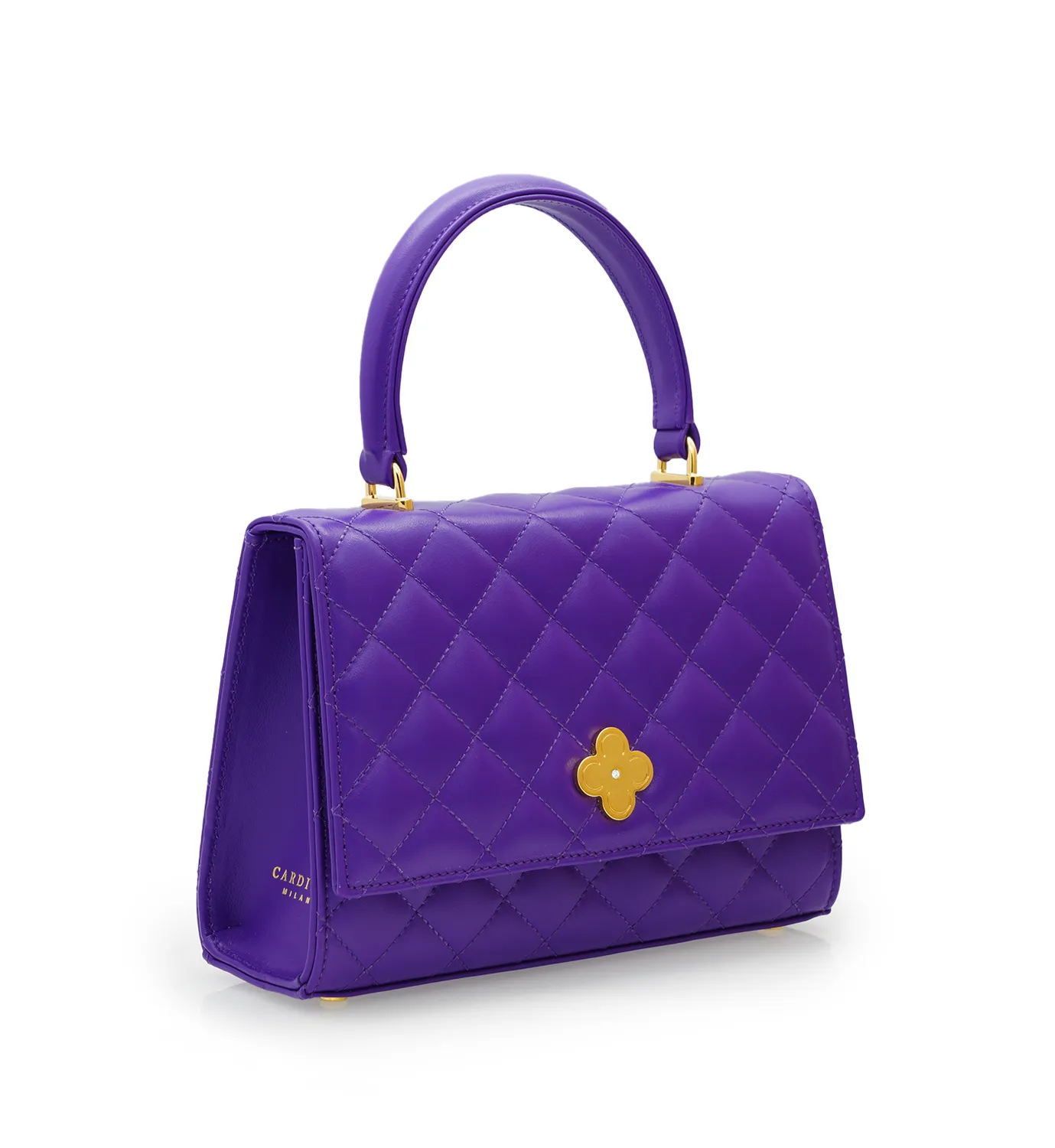 Cardinal Milano Opèra Purple borsa pelle viola trapuntata
