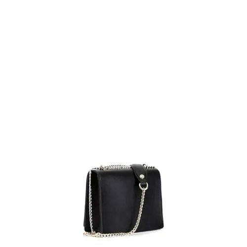CafèNoir Minibag Logo Rilievo Pochette Nera Catena Dorata