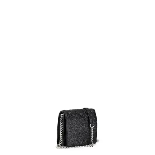 CafèNoir Mini Bag Glitter Pochette Nera Borchie