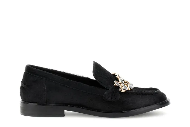 CafèNoir Mocassini Morsetto Pelle Cavallino Nero