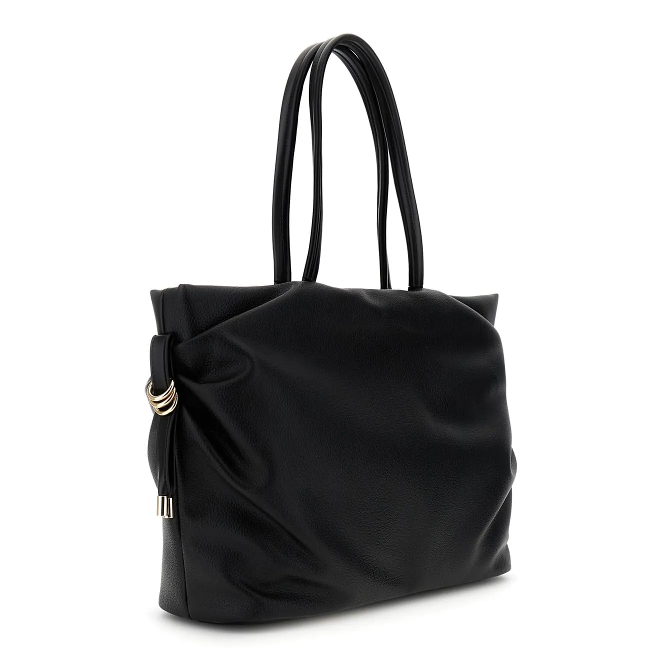CafèNoir shopping bag nera grana fianchi increspati