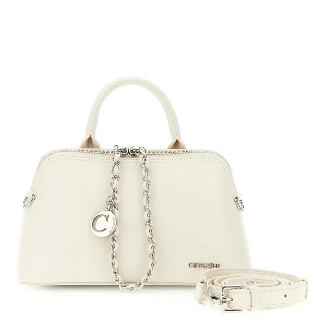 CafèNoir Borsa a Mano Trapezioidale Burro con Zip