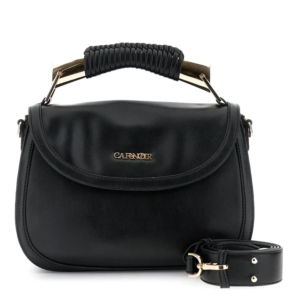 CafèNoir Borsa a Spalla con Pattina Nera Effetto Pelle