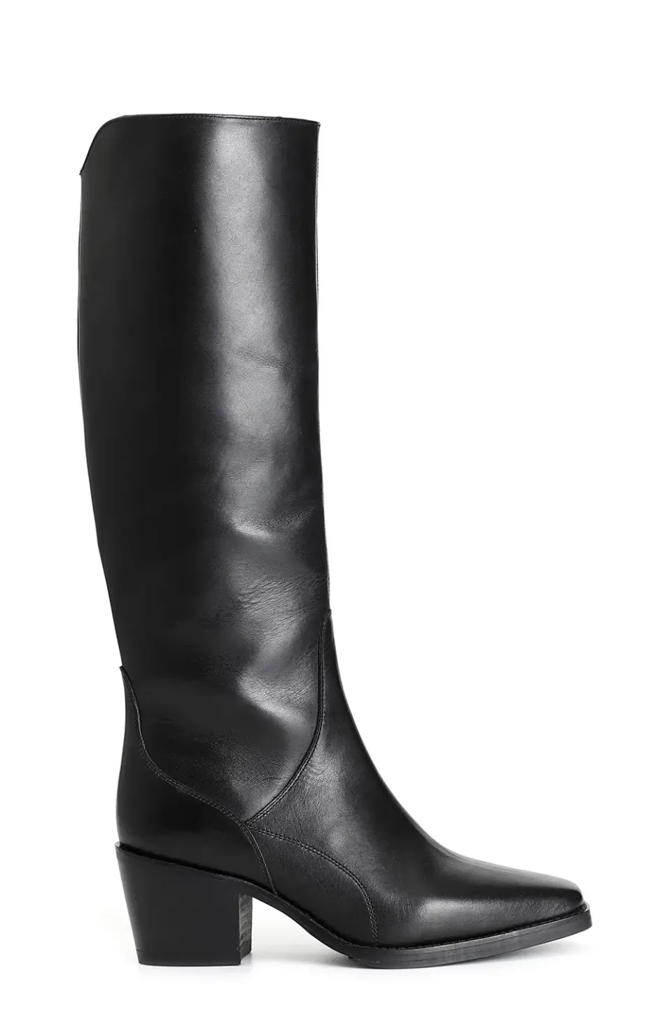 CafèNoir Stivale Pelle Nero texano tacco 55 mm