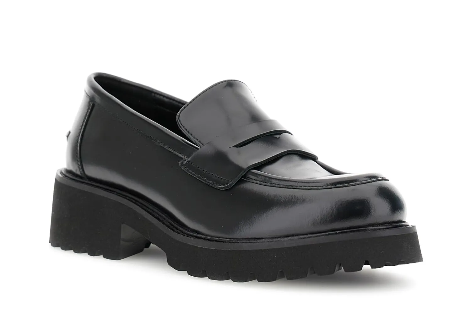 CafèNoir Mocassini Pelle Abrasivata Donna suola chunky