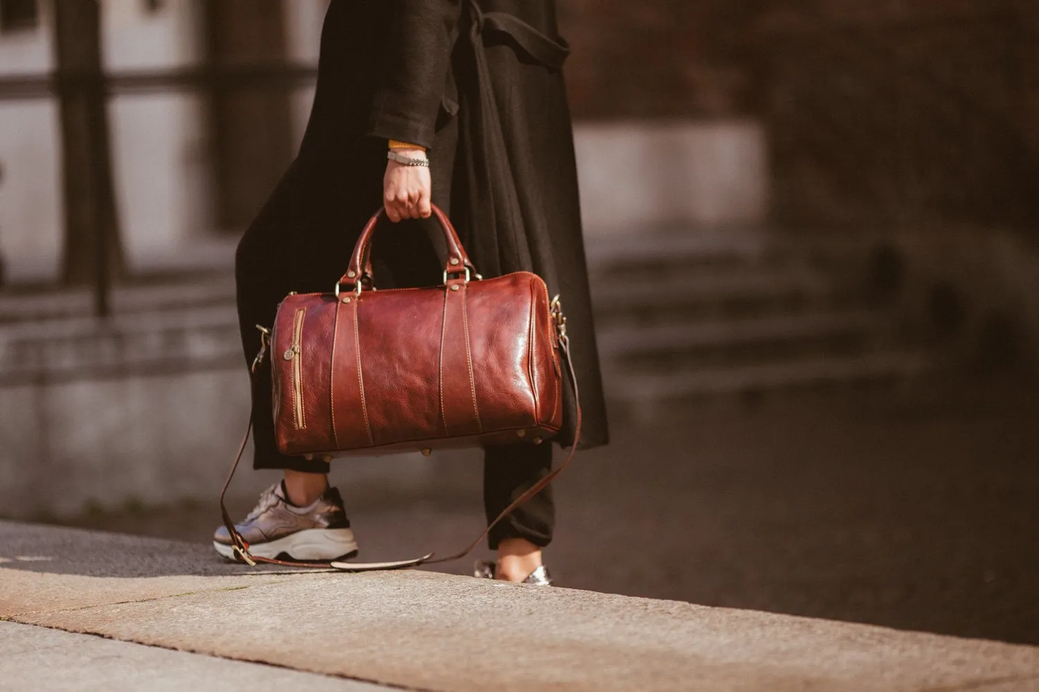 Aigin Milano Duffle Bag borsone viaggio marrone vegetale