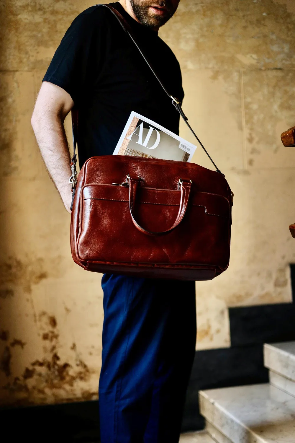 Aigin Milano Tuscany cartella 15 pollici marrone scuro