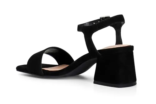 CafèNoir Sandali Camoscio Cinturino Caviglia Nude 39 EU Tacco 5,6 cm