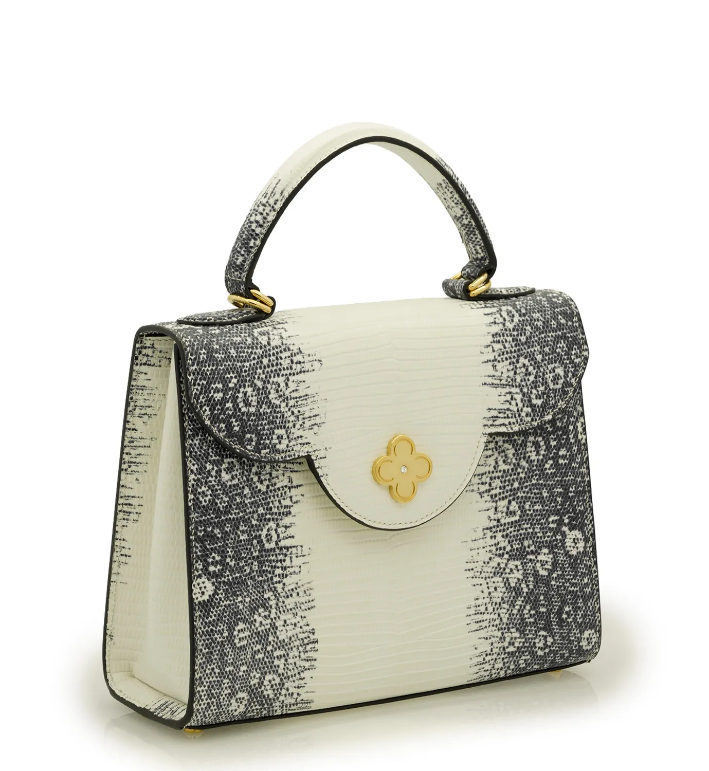 Cardinal Milano First Lady Grey Lizard borsa a mano grigia