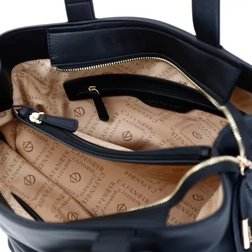 CafèNoir Shopping Donna Ecopelle Nera Morbida Fibbia