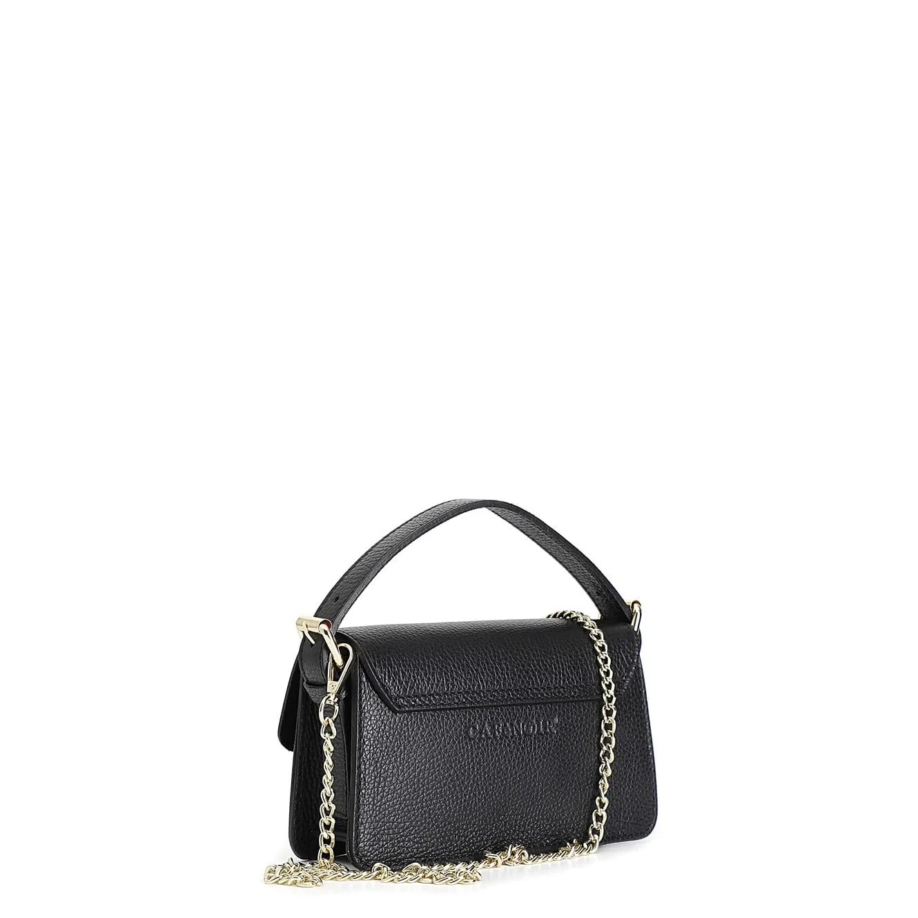 CafèNoir Borsa a Spalla Pelle Nero Manici Fibbia