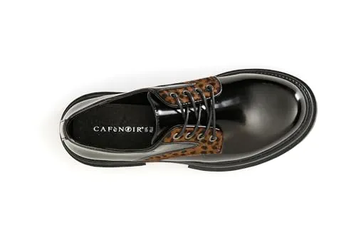 CafèNoir derby donna similpelle nera cavallino