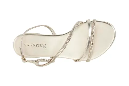 CafèNoir Sandali Asimmetrici Strass Termosaldati Donna