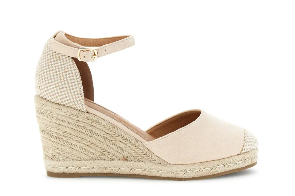 CafèNoir Sandali Donna Zeppa 8,3 cm in Microfibra Corda
