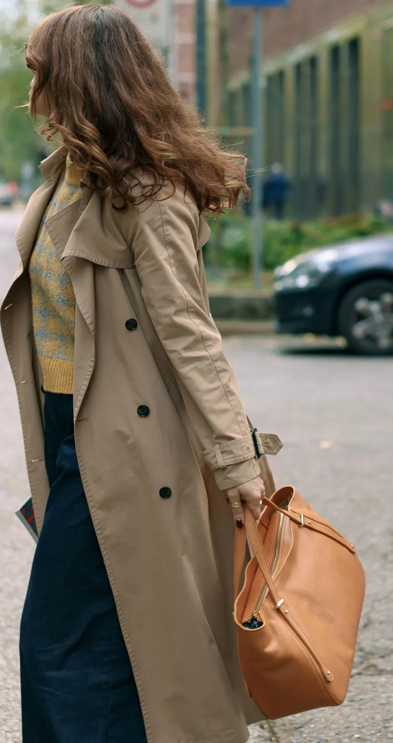 Aigin Milano Everyday Borsa Pelle Miele con Zip