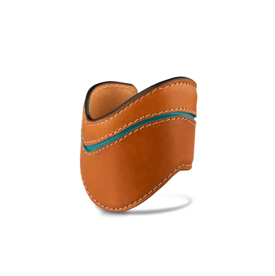 Re Artù in Firenze Mera bracciale pelle cognac turchese
