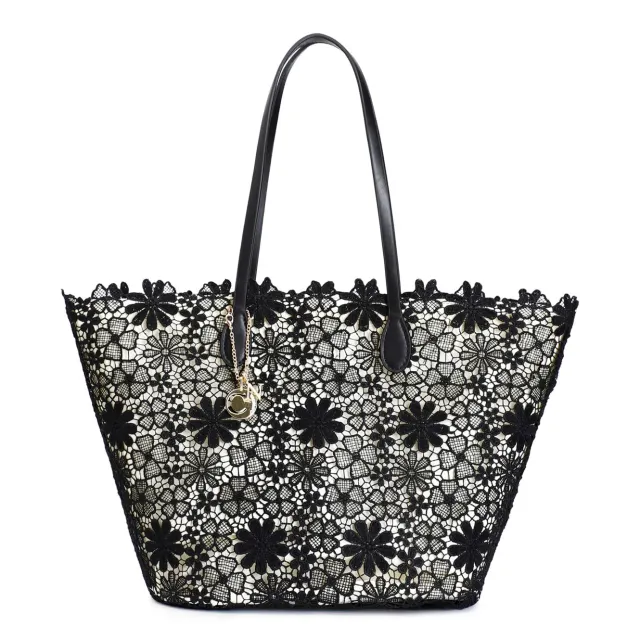CafèNoir Shopping Pizzo Borsa con Charm Metallo