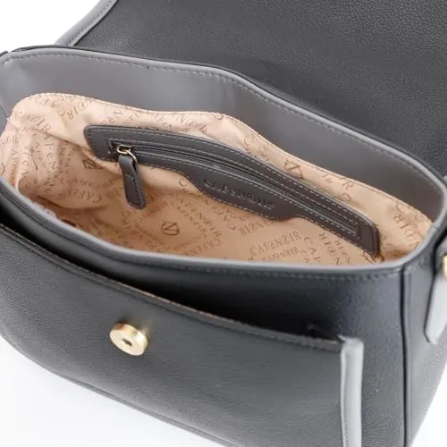 CafèNoir Martellata Borsa a Spalla Nera Contrasto
