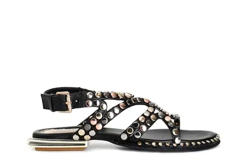 CafèNoir sandali pelle borchie multicolor bassi