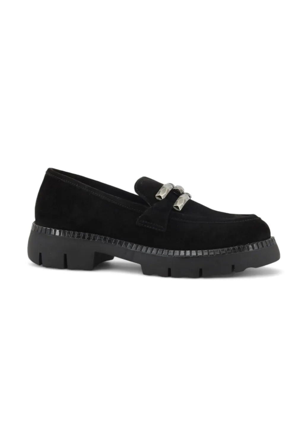 CafèNoir Mocassino Donna Camoscio Morsetto Testa Moro