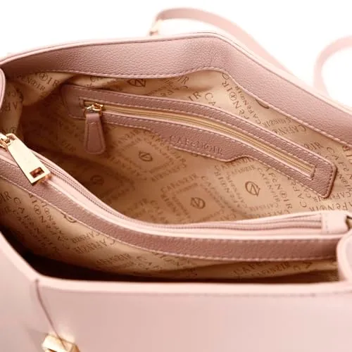 CafèNoir Pattina Grande Borchie Sfaccettate borsa a spalla cipria