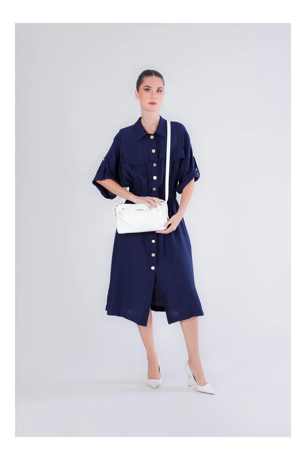 CafèNoir Tracolla Rivetti Bianca Donna