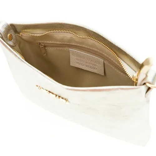 CafèNoir Pochette Pelle Metallizzata Catena Donna Oro