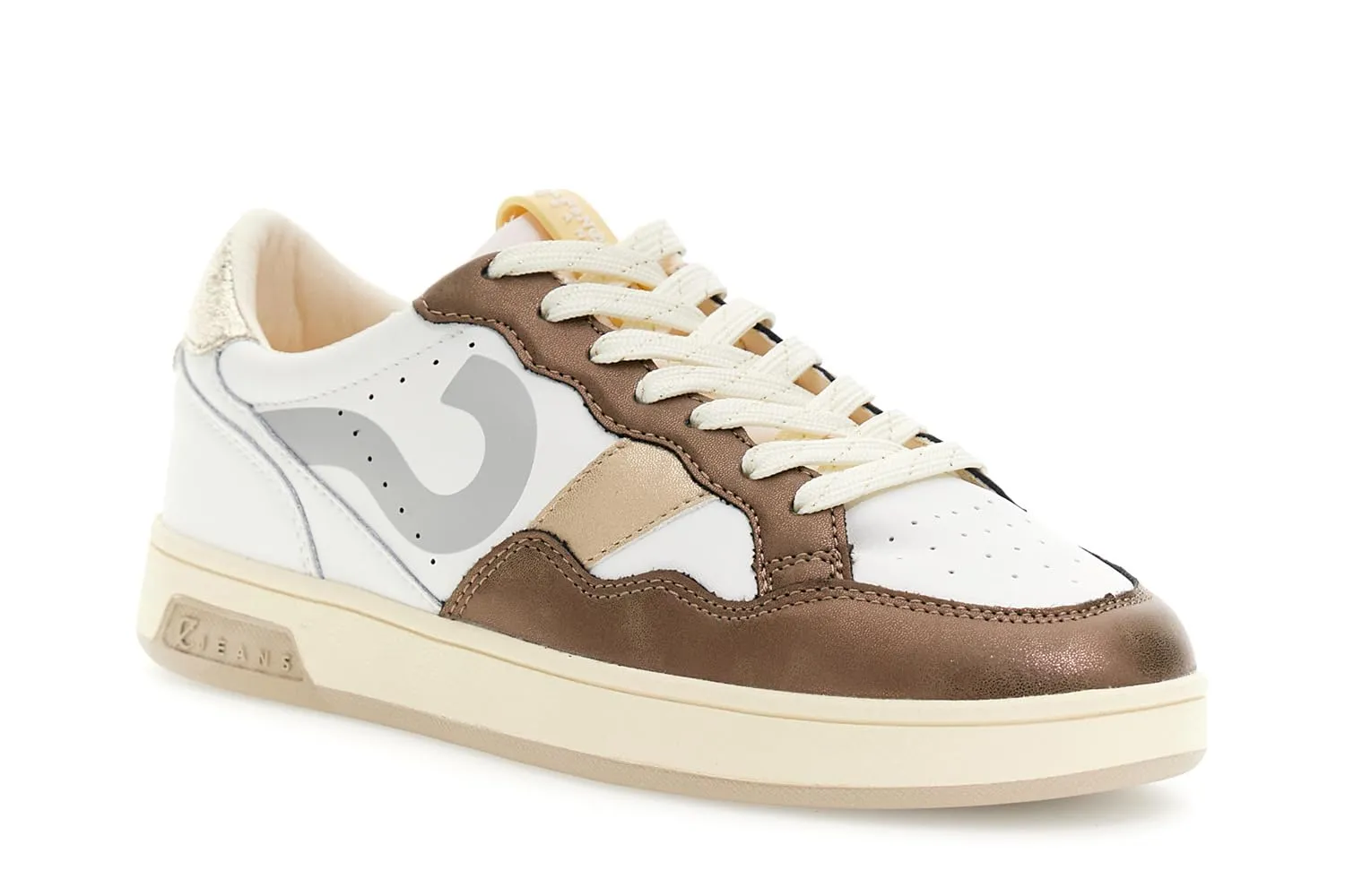 CafèNoir Sneakers Pelle Bianco Marrone Donna 39