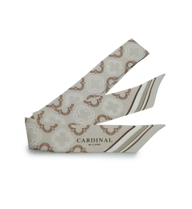 Cardinal Milano Powder foulard twilly pura seta