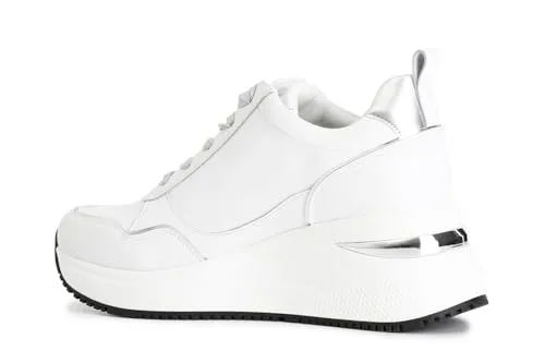 CafèNoir Sneakers Running Donna Pelle Bianca Zip