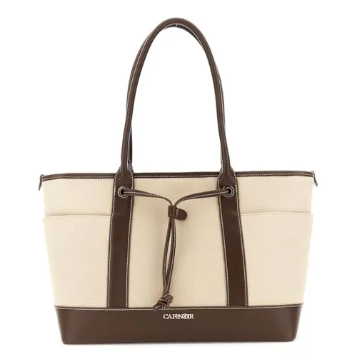 CafèNoir Shopping Effetto Canvas Cuoio Naturale
