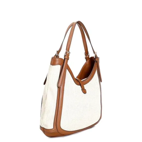 CafèNoir Borsa a Spalla Rafia Naturale Charm