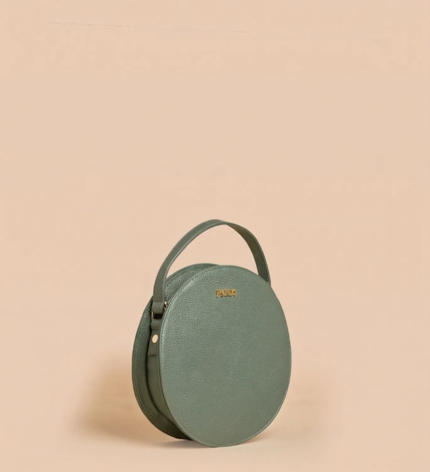 Figus Circle Small borsa tracolla gialla con zip