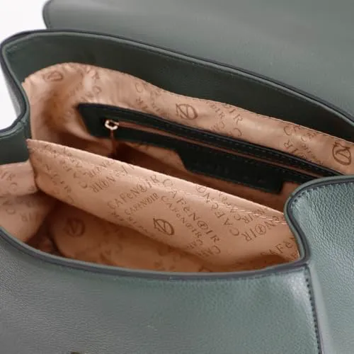 CafèNoir Morsetto Borsa a Mano Verde Verniciato