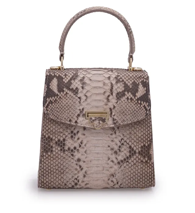 Cardinal Milano Tiffany Grey Python borsa pitone grigia