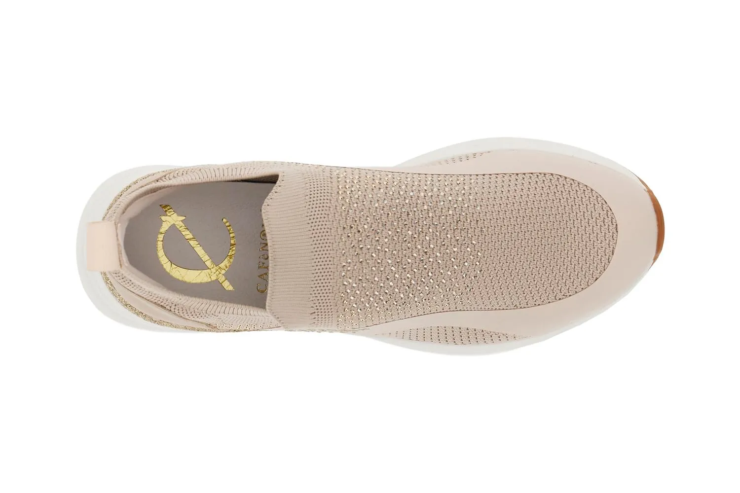 CafèNoir Running Slip-on Strass Sneakers Donna Cipria 36 EU