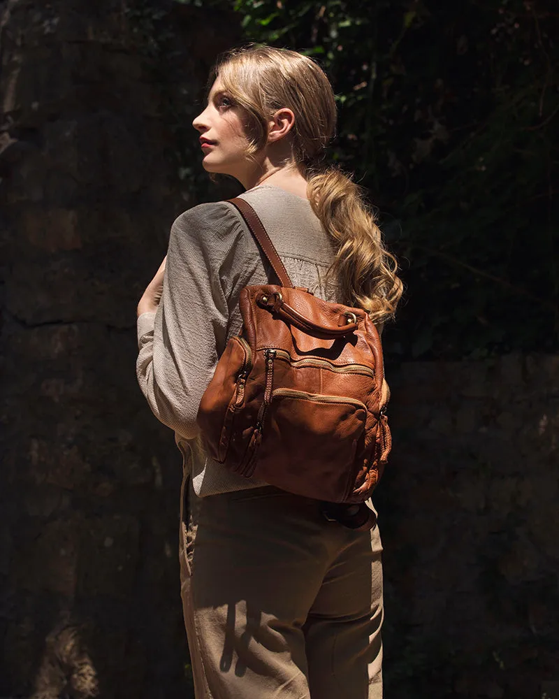 La Via Firenze Butter V027 zaino pelle intrecciata unisex