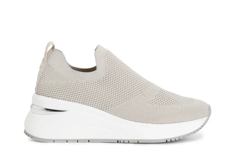 CafèNoir slip-on donna tessuto con calzino grigio
