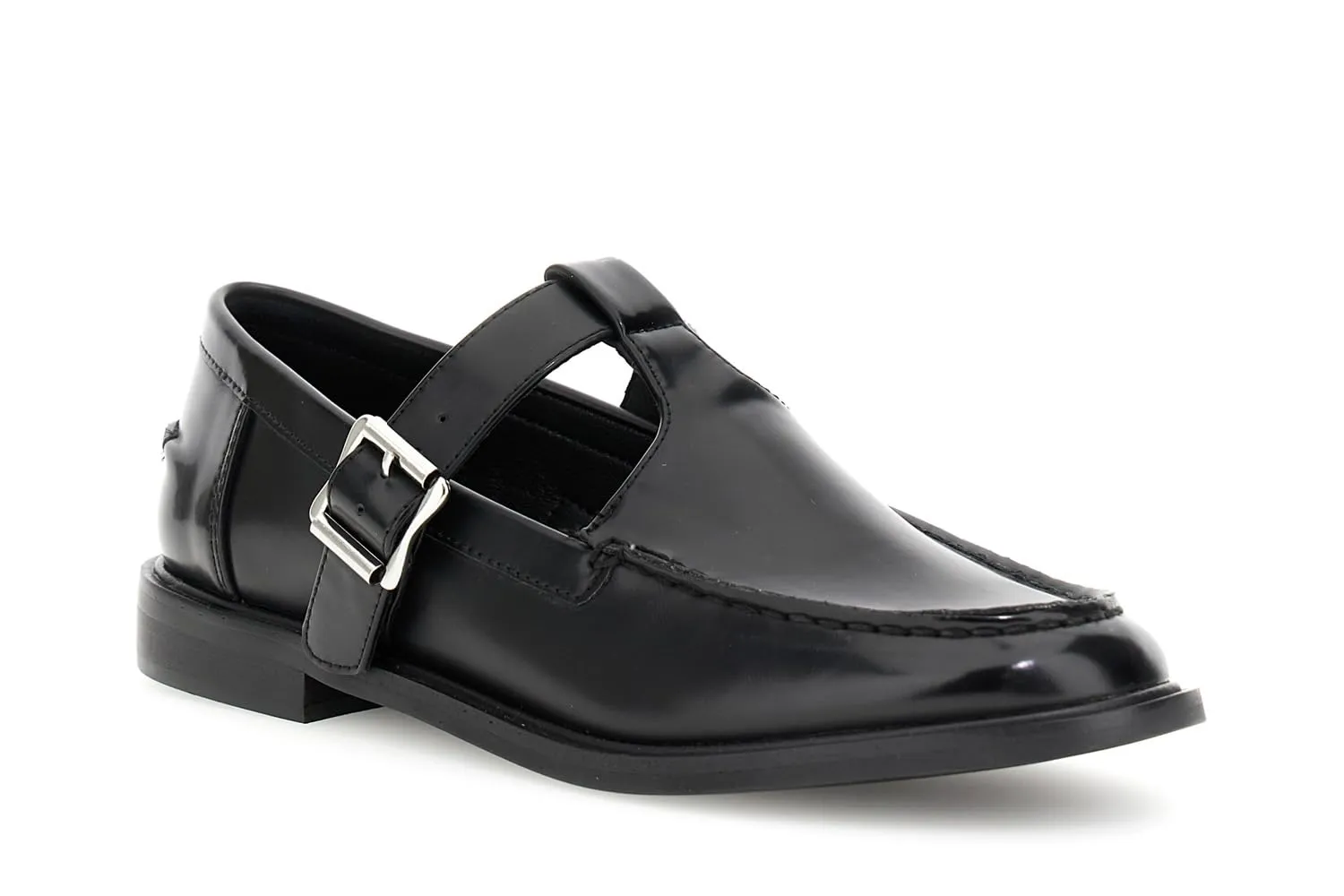 CafèNoir Mocassini Effetto Spazzolata Neri Donna 2 cm