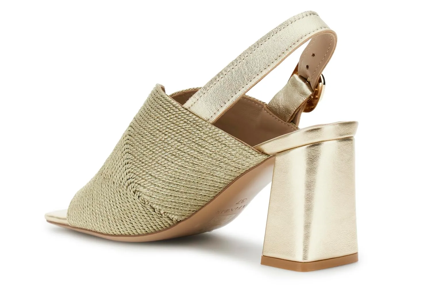 CafèNoir Sandali sabot ricamo cordoncino oro 39