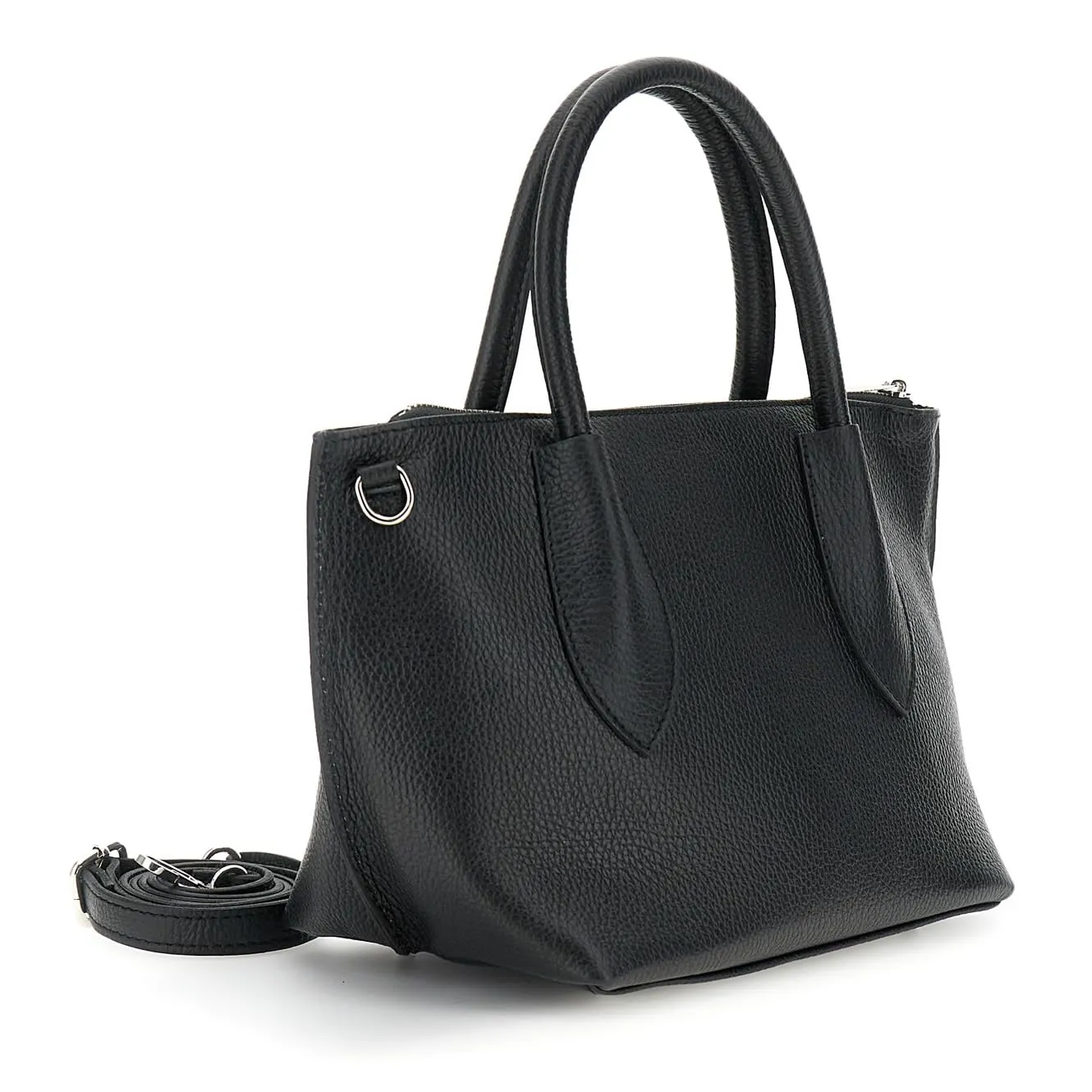 CafèNoir Bauletto Pelle Martellata Doppio Manico Donna