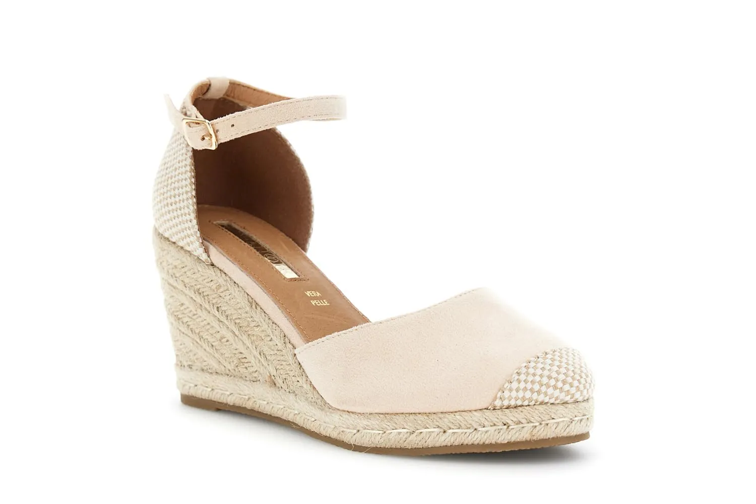 CafèNoir Sandali Donna Zeppa 8,3 cm in Microfibra Corda