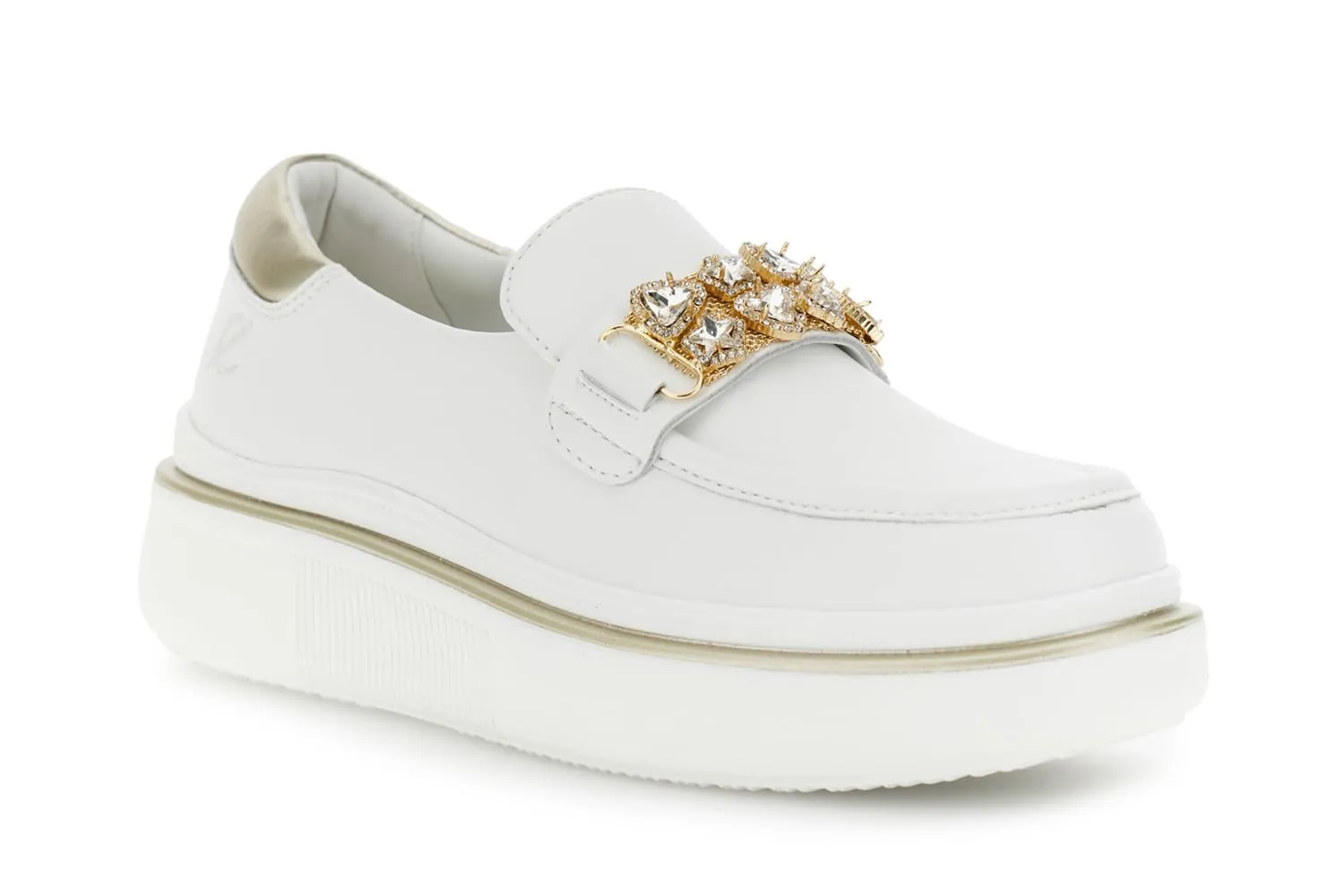 CafèNoir sneakers pelle bianca donna