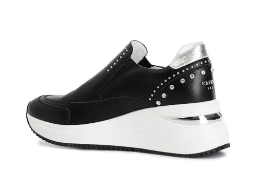 CafèNoir Slip-on Borchie Strass Sneakers Donna Nero