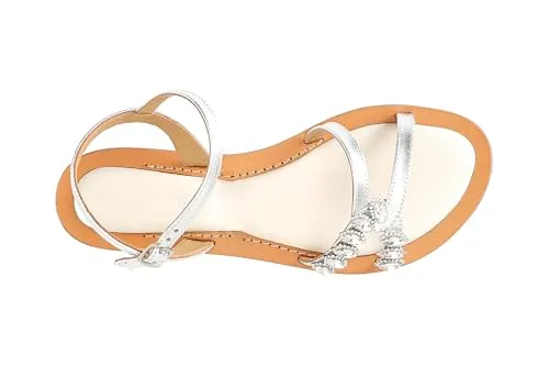 CafèNoir Gilda sandali donna laminato argento strass