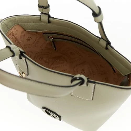 CafèNoir Borsa a Mano Effetto Pelle Granulata Patta Logo