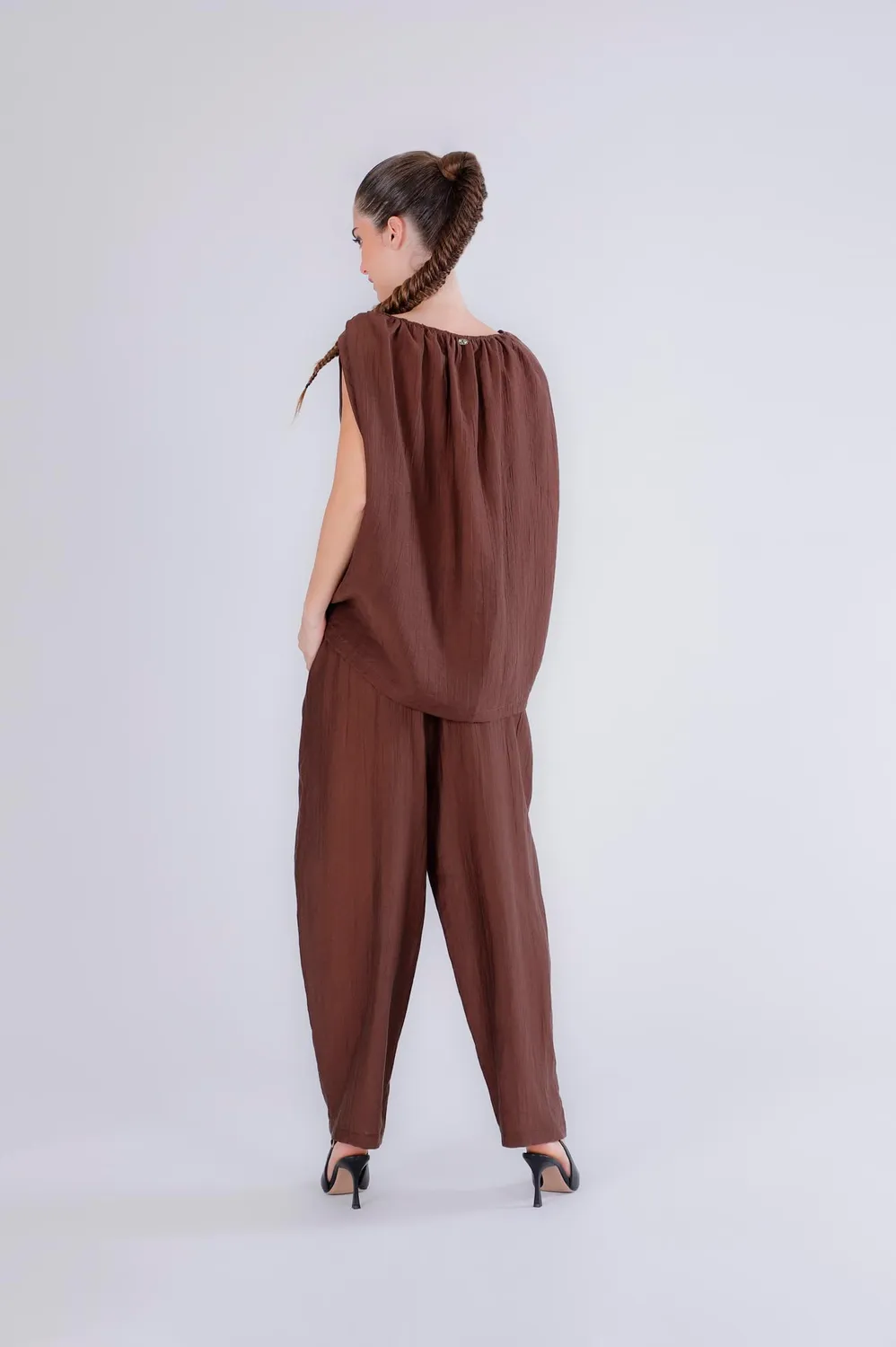 CafèNoir Blusa Giromanica Ampio Espresso M