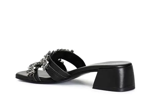 CafèNoir Ciabatta in Pelle con Gioiello Sandali Donna