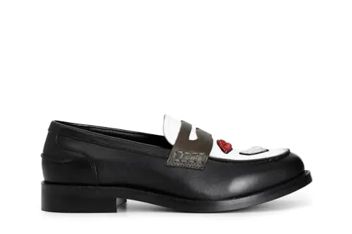 CafèNoir Mocassino Donna in Pelle Multinero Patch 39 Tacco Basso