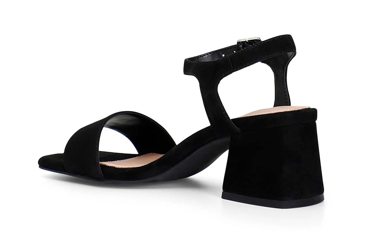 CafèNoir Sandali Camoscio Cinturino Caviglia Nude 39 EU Tacco 5,6 cm